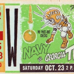 1965 Navy vs. Georgia Tech Ticket Stub Canvas